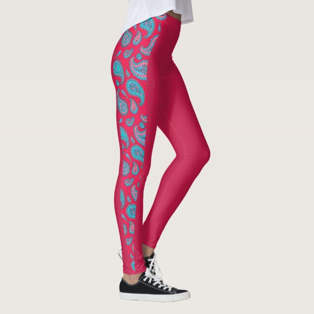 Legging Rosa Escuro Paisley (Direita)