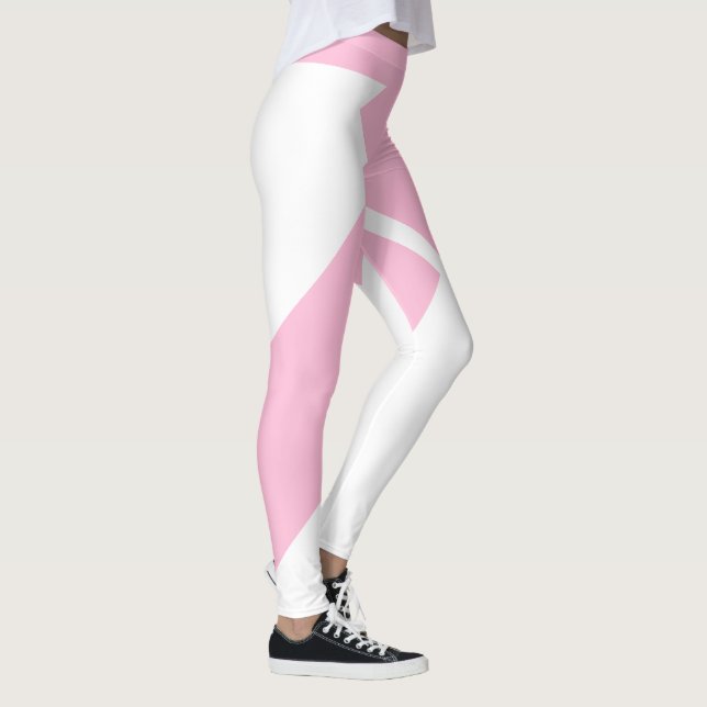Legging Rosa + Geo Assimétrico Branco (Direita)