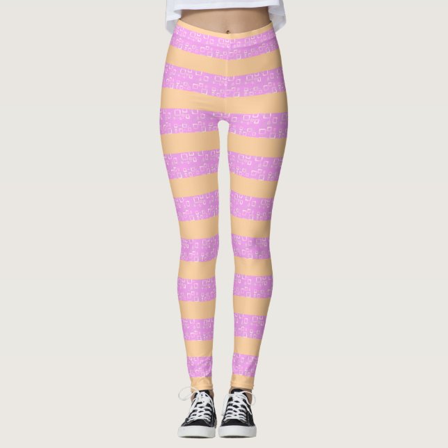 Legging Rosa Geométrico  (Frente)