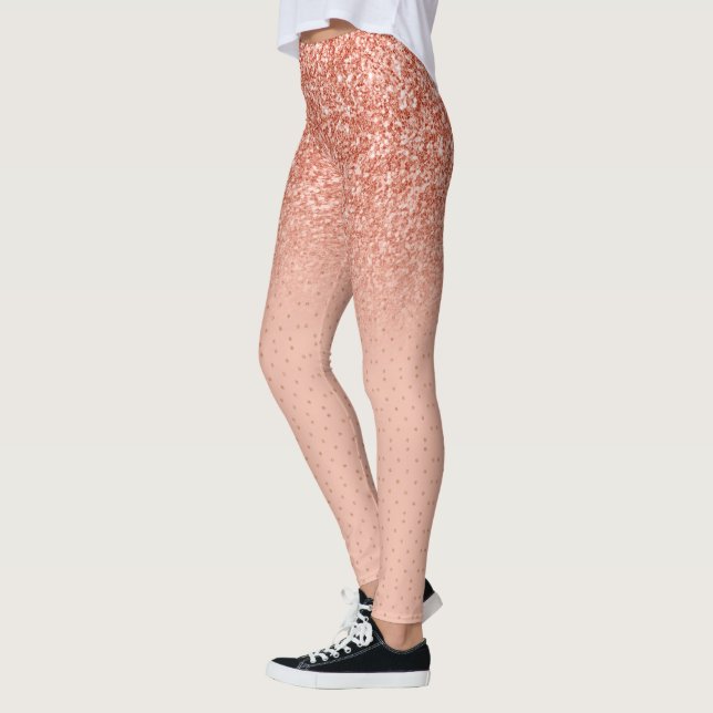 Legging Rosa-gold faux glitter ombre (Esquerda)