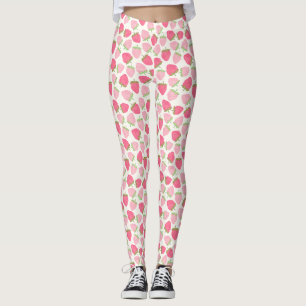 Legging Rosa Morango Feminino Doce e Frutado 