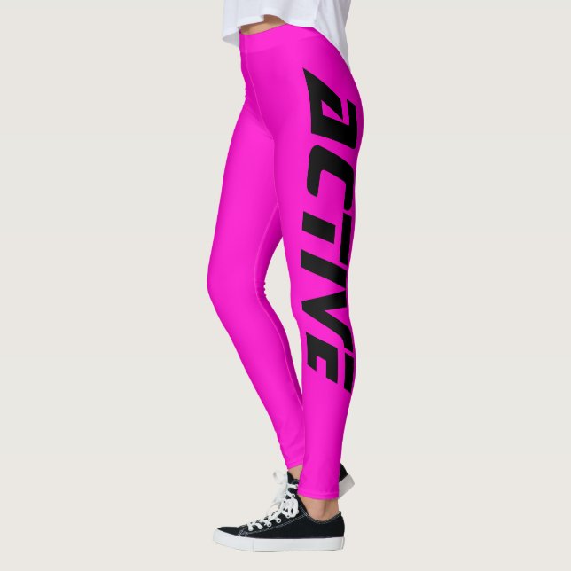 Legging Rosa Neon Esporte Ativo (Esquerda)