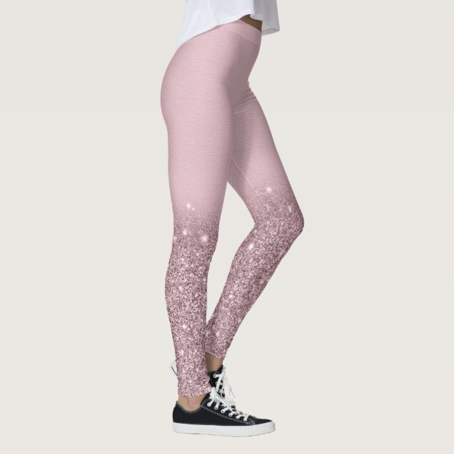 Legging Rosa ouro espumante com brilho (Direita)