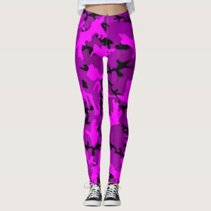 Legging Rosa quente & caneleiras roxas de Camo do fantasma