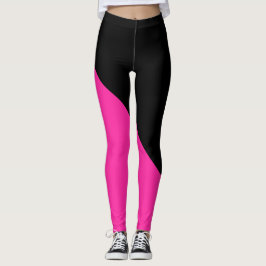 Legging Rosa Quente e Preto