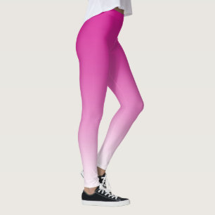 Legging Rosa quente Ombre por todo o lado em caneleiras do