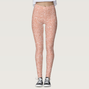 Legging Rosa Rosa Rosa Rosa Dourada Pêssego Esbranquiçado 