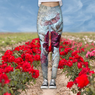 Legging Rosa vitoriano Ephemera Vintage
