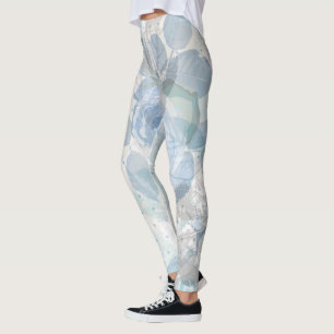 Legging Rosas azuis