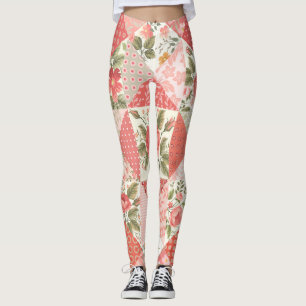 Legging Rosas Borboletas Sem Fios