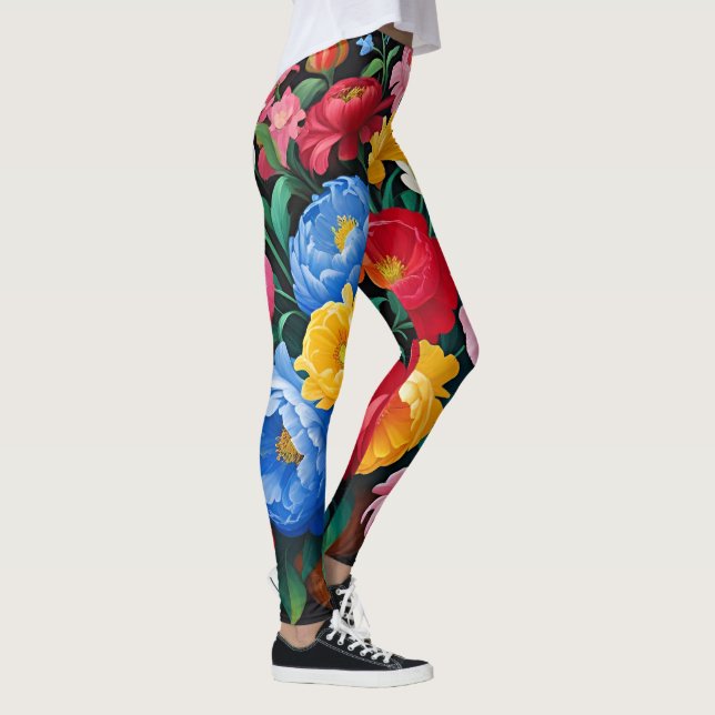 Legging Rosas brilhantes e coloridas (Direita)