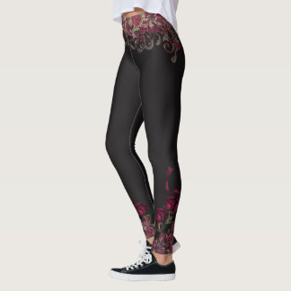 Legging Rosas & caneleiras da fita