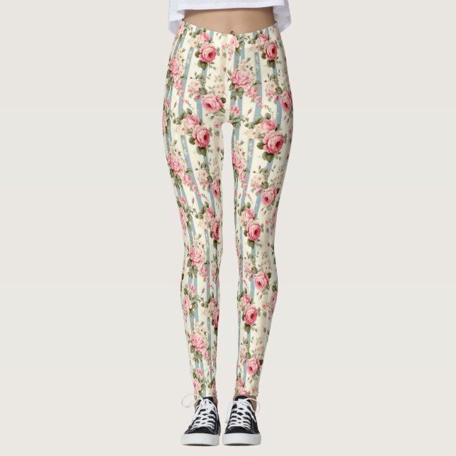 Legging Rosas Chique Vintage (Frente)