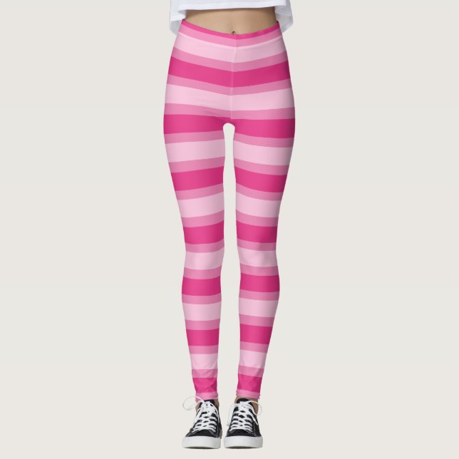 Legging Rosas claro, Pernas Rosa E Rosa Quente (Frente)