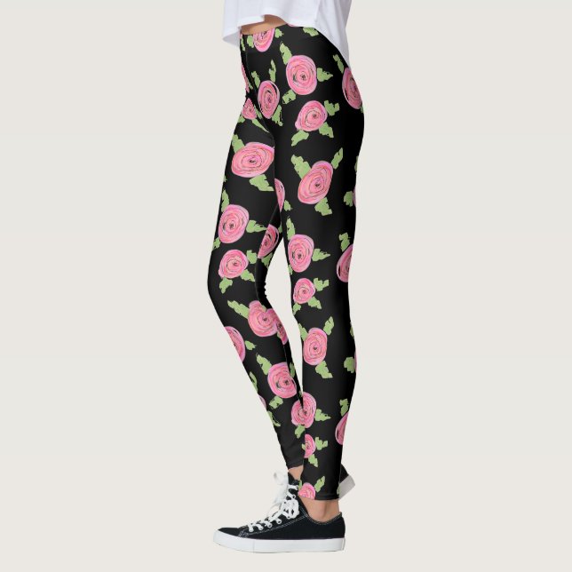 Legging Rosas com padrões rosa (Esquerda)