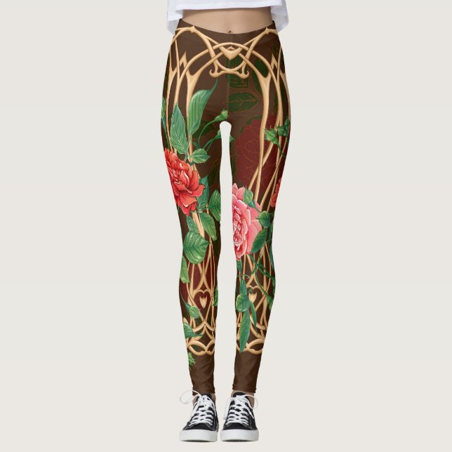Legging Rosas de Art Nouveau: Imitação Mais Rápida (Frente)