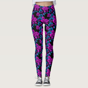 Legging Rosas de Cores Neon