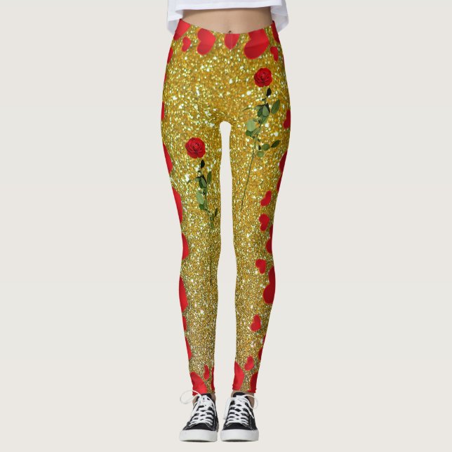 Legging Rosas e pernas para o coração (Frente)