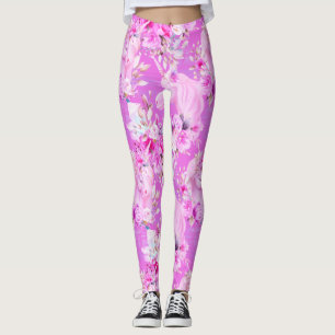 Legging Rosas rosa e Unicórnios