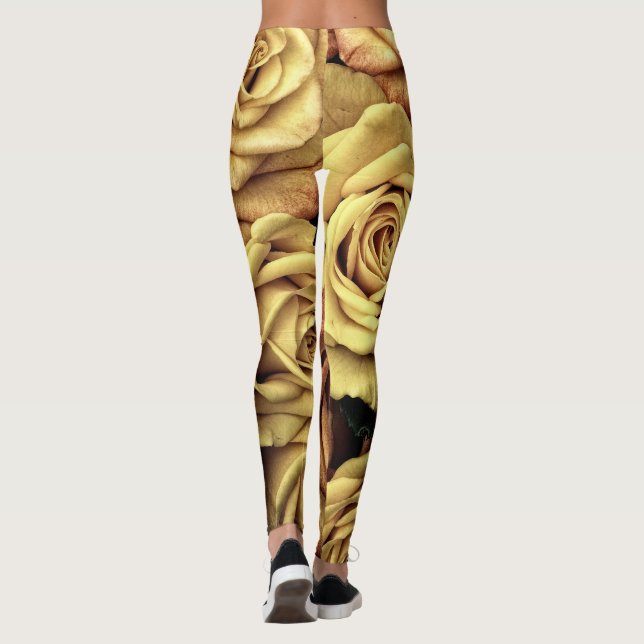 Legging Rosas Sintonizados Sepia (Verso)