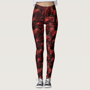 Legging Rosas vermelhas