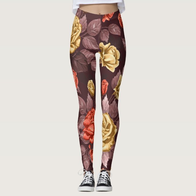Legging Rosas Vintage (Frente)