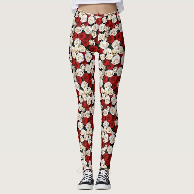 Legging RosasVermelhasEBrancas (Frente)