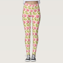 Legging Rosen Muster rosa pink