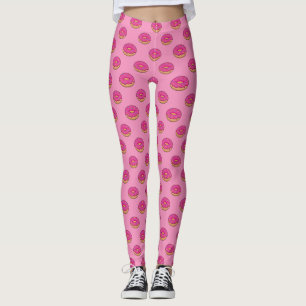 Legging Rosquinha de Morango com Cartoon de Sprinkles