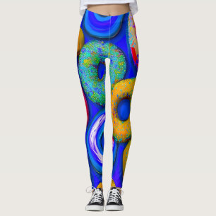 Legging Rosquinhas coloridas azuis