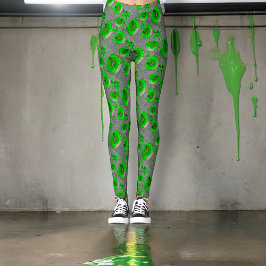 Legging Rosquinhas de lodo verde zombie
