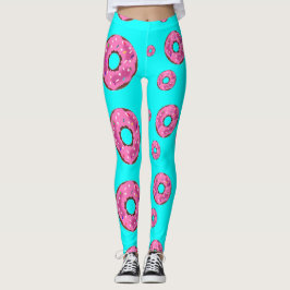 Legging rosquinhas de nata cor-de-rosa