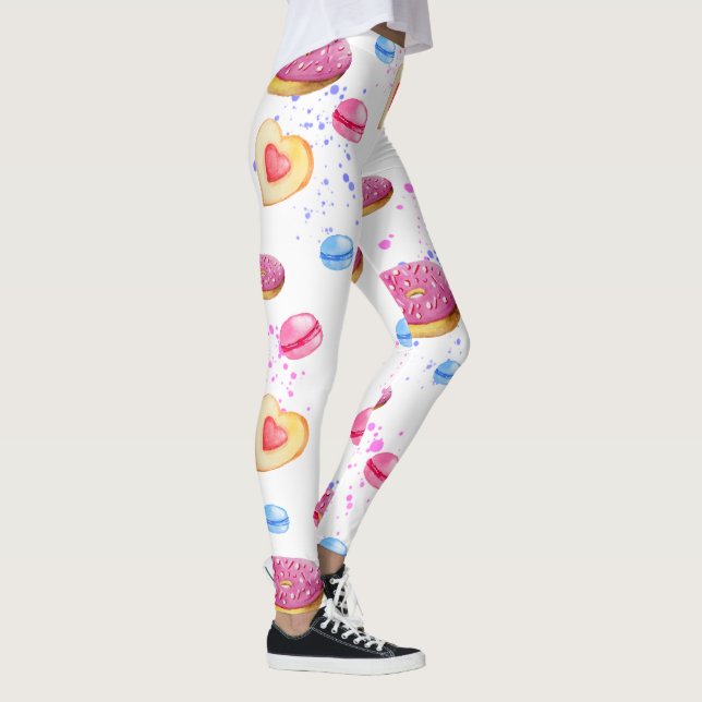 Legging Rosquinhas doces com padrão de vidros colorido (Direita)