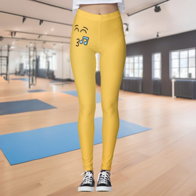 Legging Rosto Assobiando com Olhos Sorridente (Criador carregado)