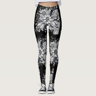 Legging rosto de mulher abstrato