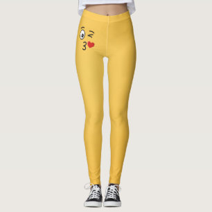 Legging Rosto Jogando Beijo