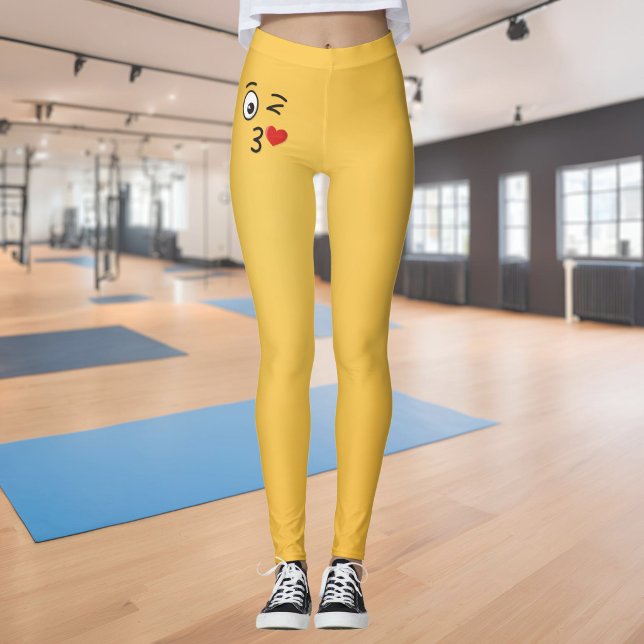 Legging Rosto Jogando um Beijo (Criador carregado)