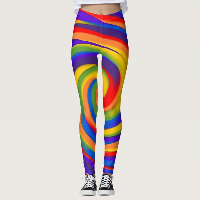 Legging rotação do arco-íris (Frente)