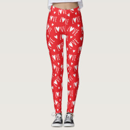 Legging Roteiro de AMOR Vermelho e Branco