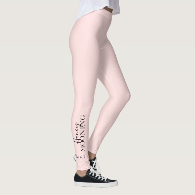 Legging Roteiro de Honeymooning Blush com Monogramas e Cor (Direita)