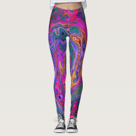 Legging Roteiro Magenta Retroativo, Verde e Abstrato Laran