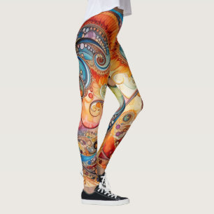 Legging Roupa de ioga feminino com arte