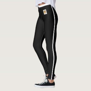 Legging Roupa de treino preta personalizada com foto de ga