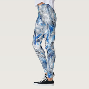Legging Roupa Desportiva Ativa Azul Moder Feather Yoga
