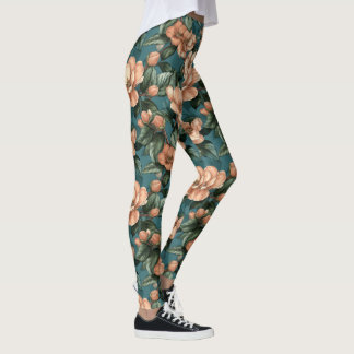 Legging Roupas Ativas para Mulheres Flor de Gardenias Gard