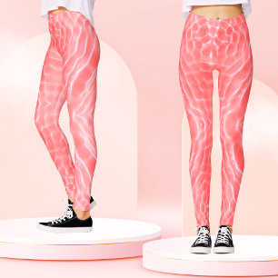 Legging Roupas atléticas de arte abstrata rosa pastel suav