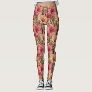 Legging Roupas de Academia Tema Amarílis para Irmã