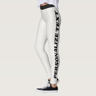 Legging Roupas de lazer pretas neutras personalizadas feit
