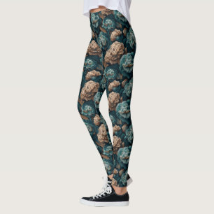 Legging Roupas de Treino com Flor de Cravo Acabamento Crav
