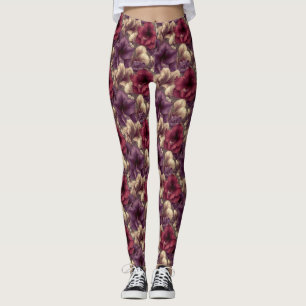 Legging Roupas de Treino Flor Amaryllis Pétala Dia dos Nam